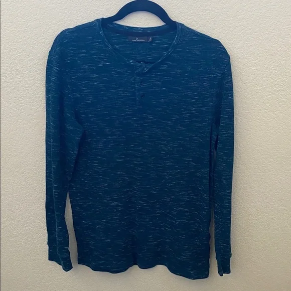 Marc Anthony Dark Blue Long Sleeve Henley. Size M. Slim Fit. - Picture 2 of 10